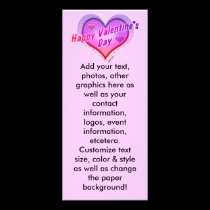 PROMOTIONAL RACK CARDS - Happy Valentine's Day rack cards