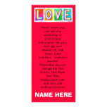 Promotional Rack Cards - LOVE Pop Art rack cards