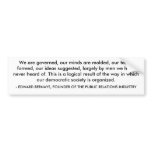 Propaganda - Edward Bernays bumper stickers