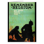 Propaganda Poster "Remember Belgium" WWII cards