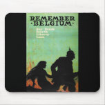 Propaganda Poster "Remember Belgium" WWII mousepads