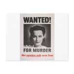 Propaganda Poster "Wanted for Murder" WWII postcards