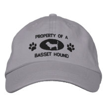 Property of a Basset Hound Embroidered Hat