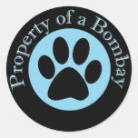 Property of a Bombay Round Stickers