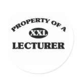 Property of a LECTURER stickers
