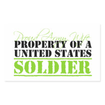Property of a United States Soldier Rectangular Stickers