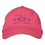 Property of a Welsh Terrier Embroidered Hat (Pink)
