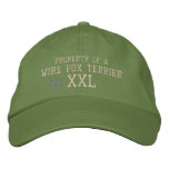 Property of a Wire Fox Terrier Embroidered Hat embroidered hats