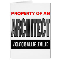 Property Of An Architect Greeting Card