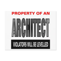 Property Of An Architect Postcards