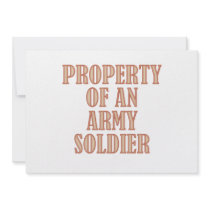 Property of an Army Soldier (tan) Custom Invite