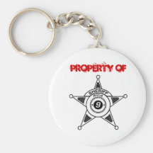 Property of Area 9 Sheriff Keyring Keychains