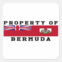 Property Of Bermuda Square Sticker