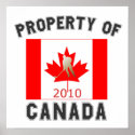Property of Canada: Canada Hockey Flag Gold 2010 posters