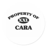 Property of CARA Round Stickers