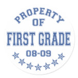 Property Of First Grade Sticker