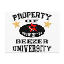 Property Of Geezer University Post Card