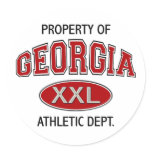 PROPERTY OF GEORGIA ATHLETIC DEPT STICKER