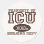 Property Of ICU Nursing Dept Stickers