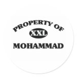 Property of MOHAMMAD stickers