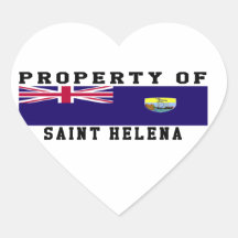 Property Of Saint Helena Heart Sticker