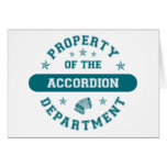 Property of the Accordion Department Greeting Card