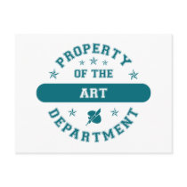 Property of the Art Department Postcard
