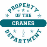 Property of the Cranes Department photo sculptures