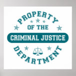 Property of the Criminal Justice Department posters
