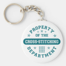 Property of the Cross-stitching Department Keychain