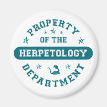Property of the Herpetology Department Refrigerator Magnets
