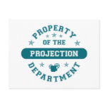 Property of the Projection Department postcards