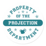 Property of the Projection Department stickers