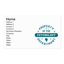 Property of the Psychology Department Business Cards