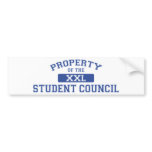Property Of The Student Council XXL bumper stickers