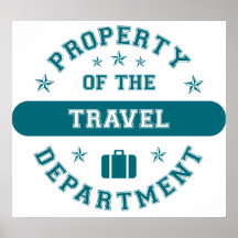 Property of the Travel Department Print