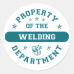 Property of the Welding Department Round Sticker