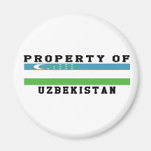 Property Of Uzbekistan Magnet