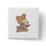 proposal or ring bearer teddy bear design pinback buttons