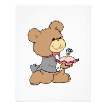 proposal or ring bearer teddy bear design personalised announcement