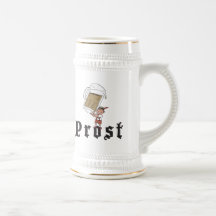 Prost German Drinking Coffee Mugs