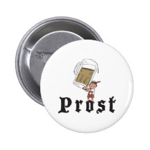 Prost German Drinking Pinback Button