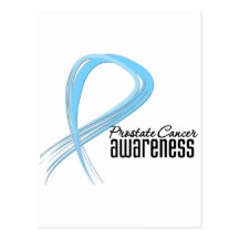 Prostate Cancer Awareness Grunge Postcard
