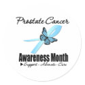 Prostate Cancer Awareness Month Ribbon Butterfly stickers