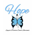 Prostate Cancer Hope Butterfly Ribbon t-shirts