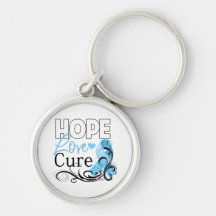 Prostate Cancer Hope Love Cure Key Chain