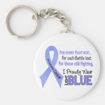 Prostate Cancer I Proudly Wear Light Blue 1 Key Chain