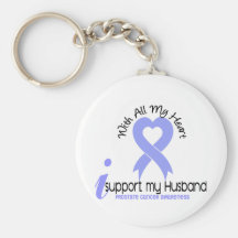 PROSTATE CANCER I Support My Husband Key Chain