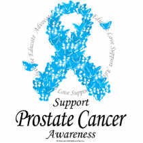 Prostate Cancer Ribbon Of Butterflies Cut Out