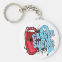 Prostate Cancer Sucks Scream It Keychain